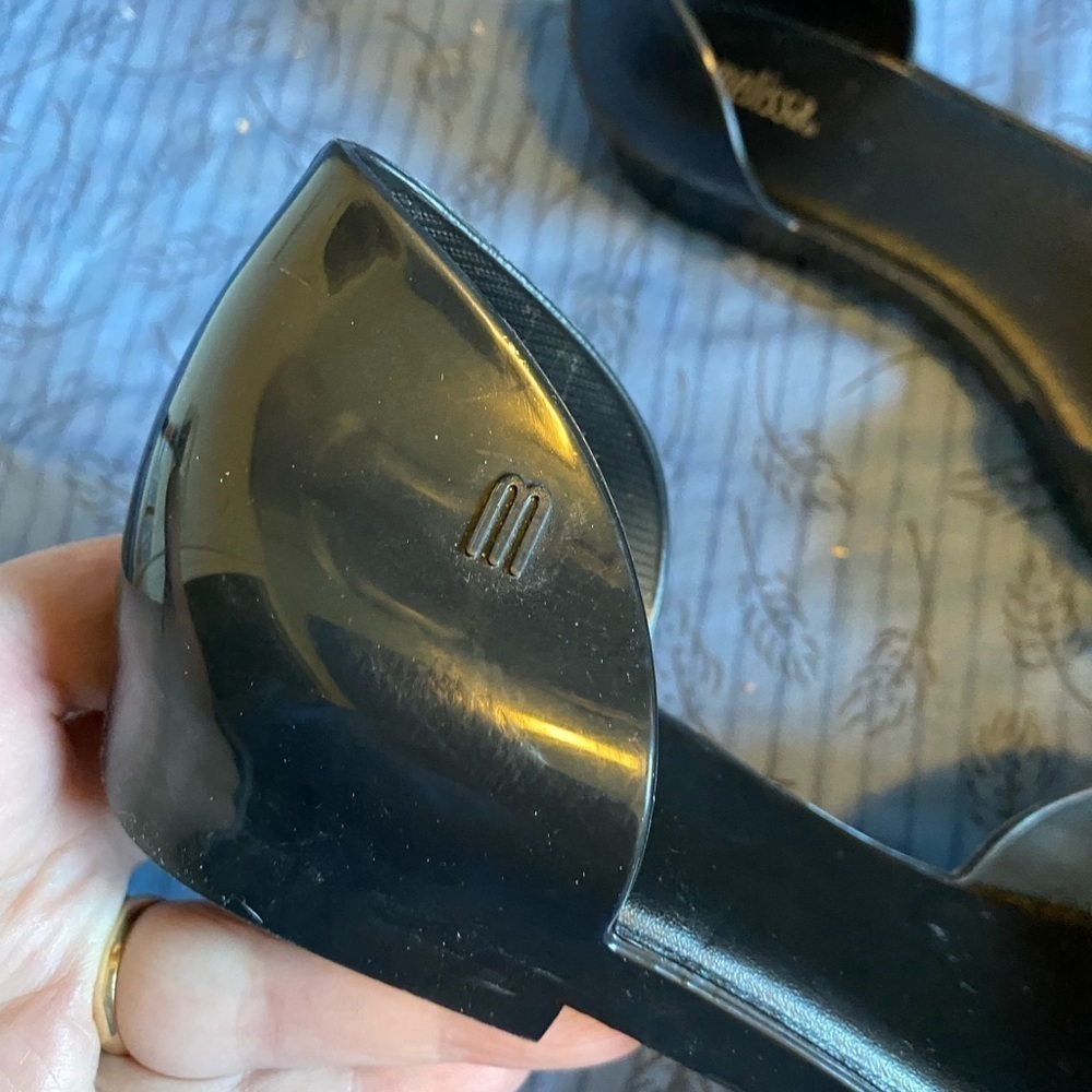 Melissa black seduction triple bow D’Orsay flats 7 - Picture 5 of 6